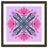 Magenta mandala flowers