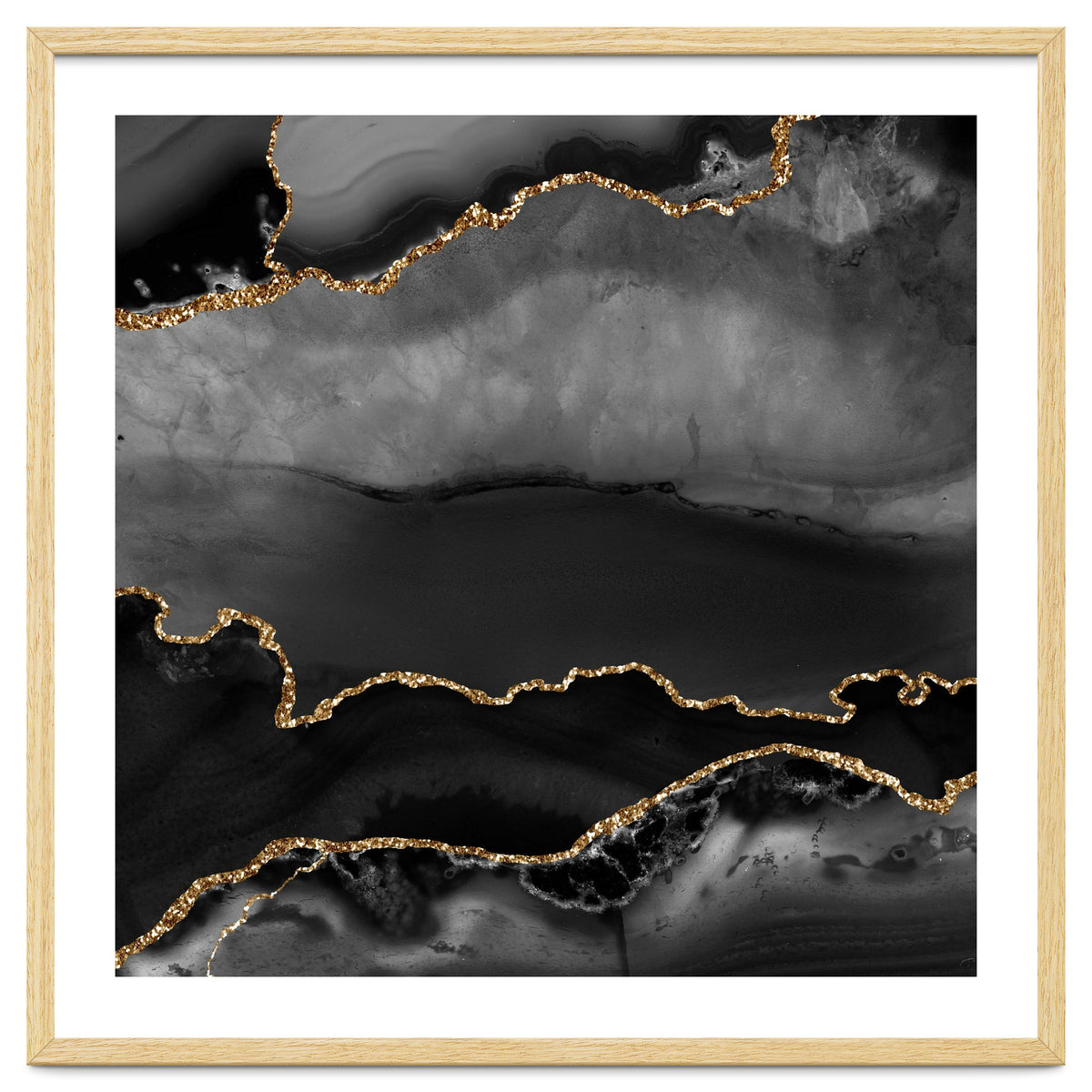 Black & Gold Agate Texture 02