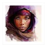 Amethyst Hood Tuareg Woman Portrait (Print Only) thumbnail