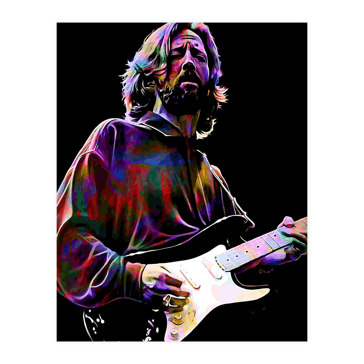 Eric Clapton Rock and Blues Guitarist Legend v4 (Print Only)