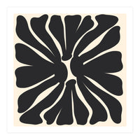 Abstract Monochrome Flower 2 (Print Only)