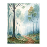 Ethereal Misty Forest Watercolor Art Print (Print Only) thumbnail
