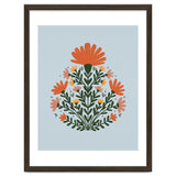 Symmetrical floral bouquet - orange and green thumbnail