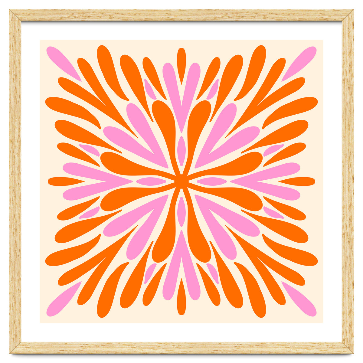 Symmetry Petals - pink and orange