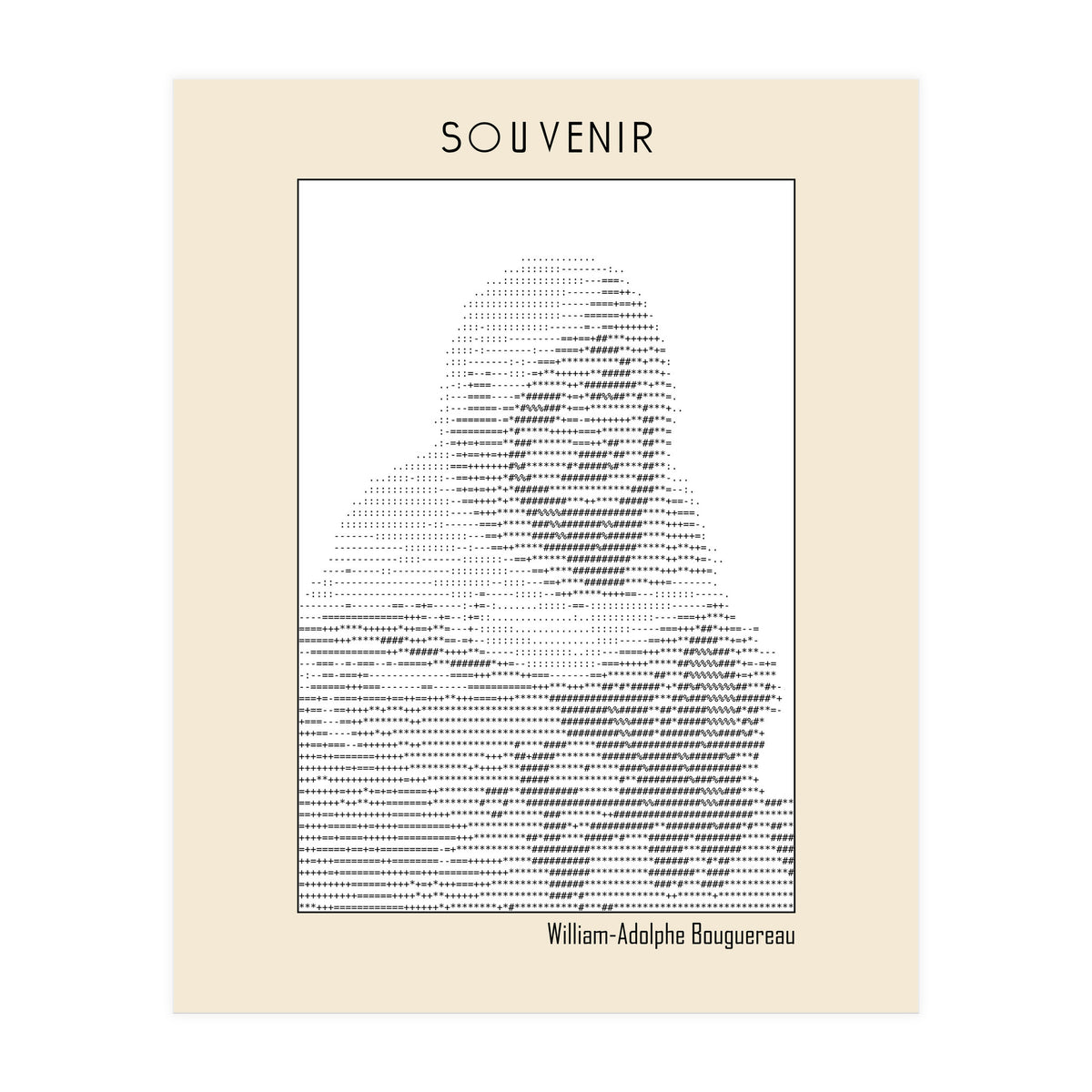 Souvenir – William Adolphe Bouguereau (1894) – Ascii Art (Print Only)