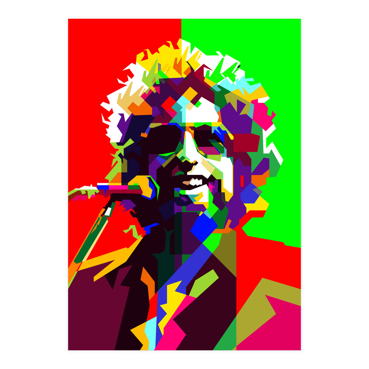 Bob Dylan Country Folk Singer Pop Art WPAP (Print Only)