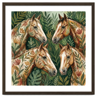 Majestic Floral Horses