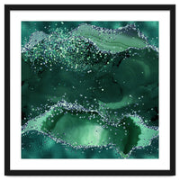 Emerald Glitter Agate Texture 04