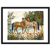 Horses In Blooming Paradise