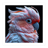 Pink Cockatoo Parrot Close Up Portrait Feather  (Print Only) thumbnail
