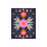 Pink And Orange Flowers (Print Only) thumbnail