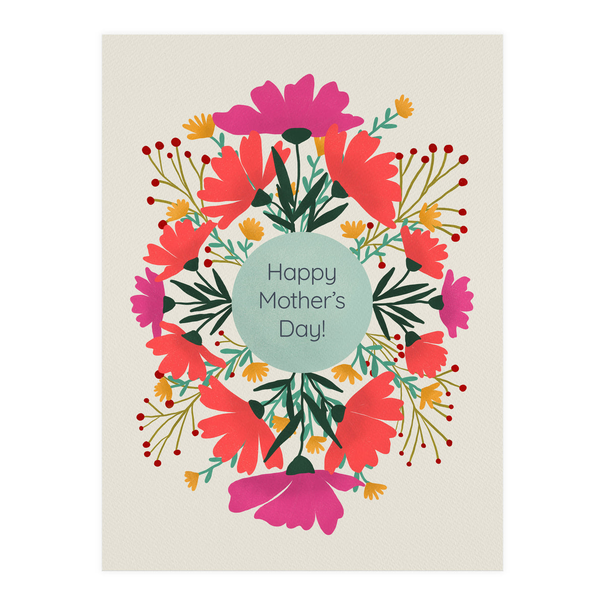 Happy mother's day floral design (Print Only)