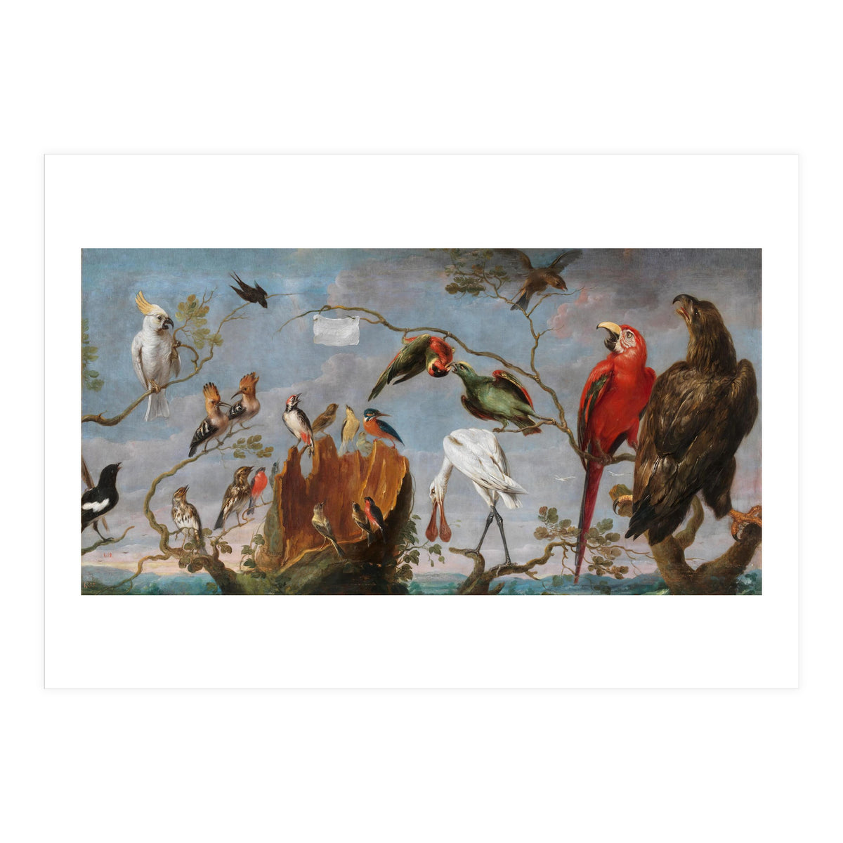 Frans Snyders / 'Concert of the Birds', 17th century, Flemish School, Oil on canvas. (Print Only)