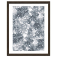 Abstract Winter Foggy Snow Gray White
