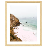 Pink Trails, Beach Tropical Travel Ocean Pastel Digital Art, Photography Sea Scenic Nature Landscape thumbnail