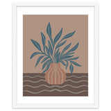 Modern Vase with Tropical Leaves thumbnail