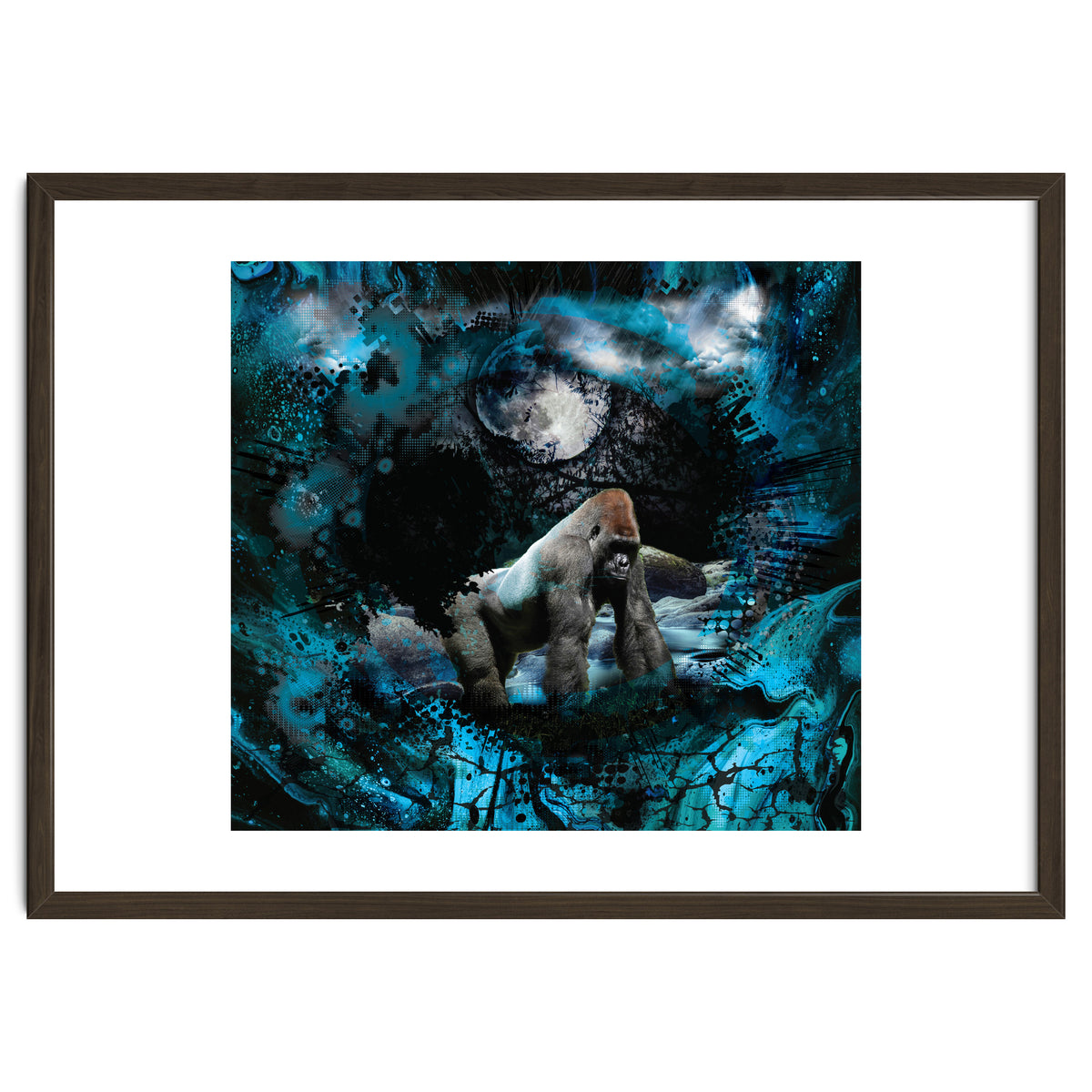 Gorilla Blue Moon Forest Scenic