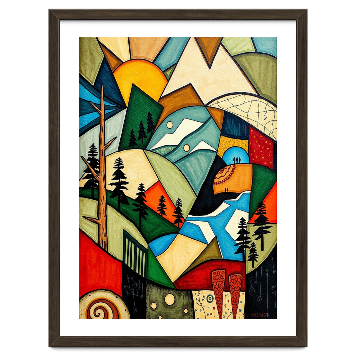 Abstract Nature Tree Mountain