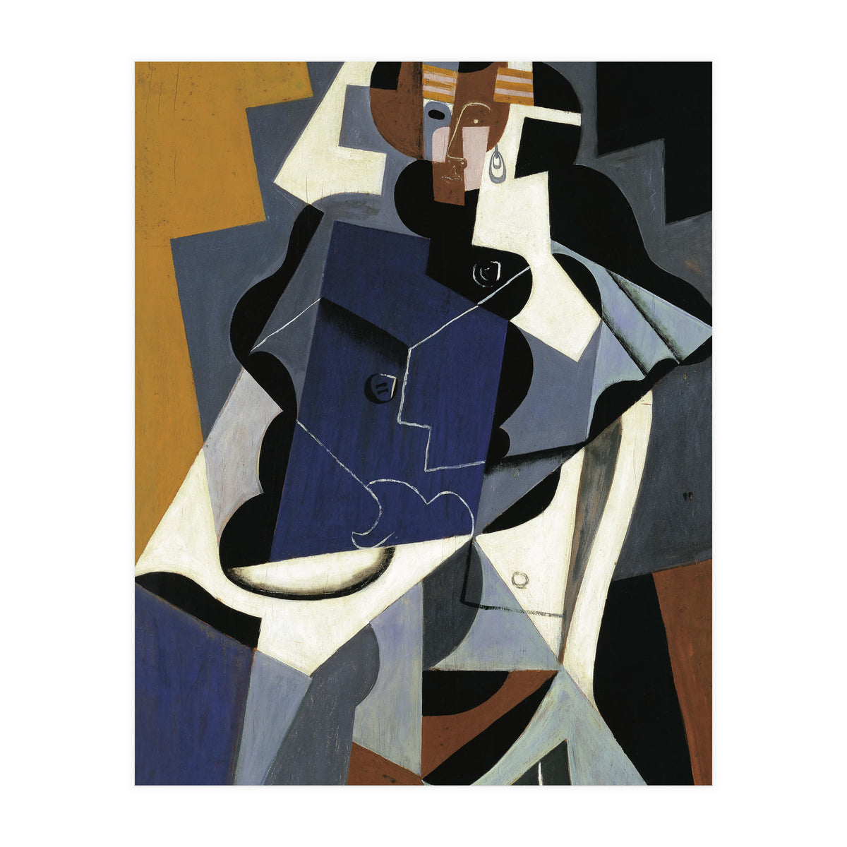 Juan Gris (Madrid, 1887-Boulogne-sur-Seine, 1927). Seated Woman (1917). Oil on panel. 116 x 73 cm. (Print Only)