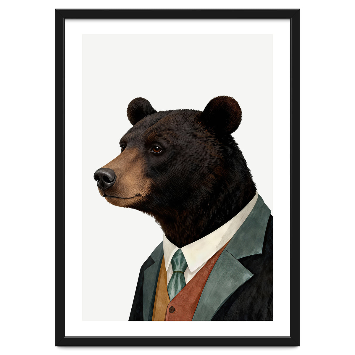 Black Bear In Suit
