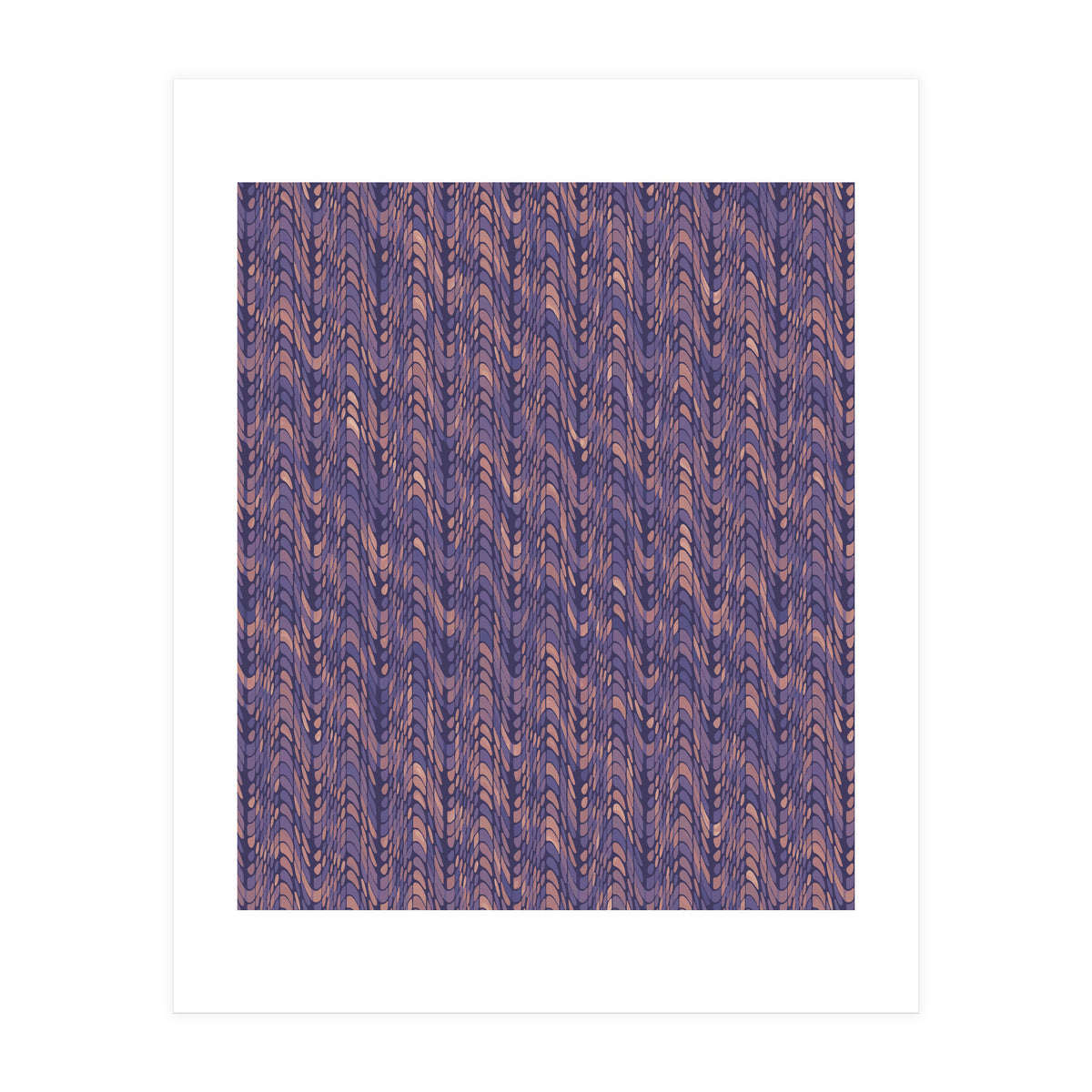 End Of Silence, Dark Purple Neutral Graphic Design, Eclectic Texture Pattern (Print Only)