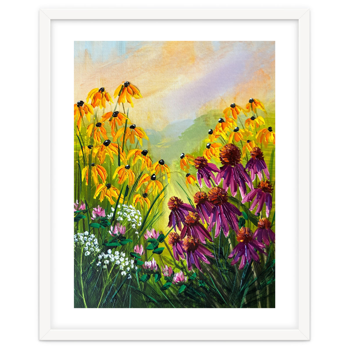 Impasto Wildflower Meadow Painting
