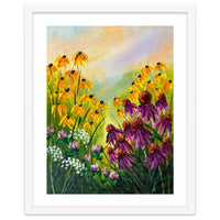 Impasto Wildflower Meadow Painting