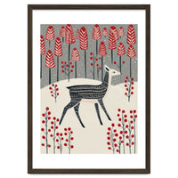 Fawn in a Winter Landscape