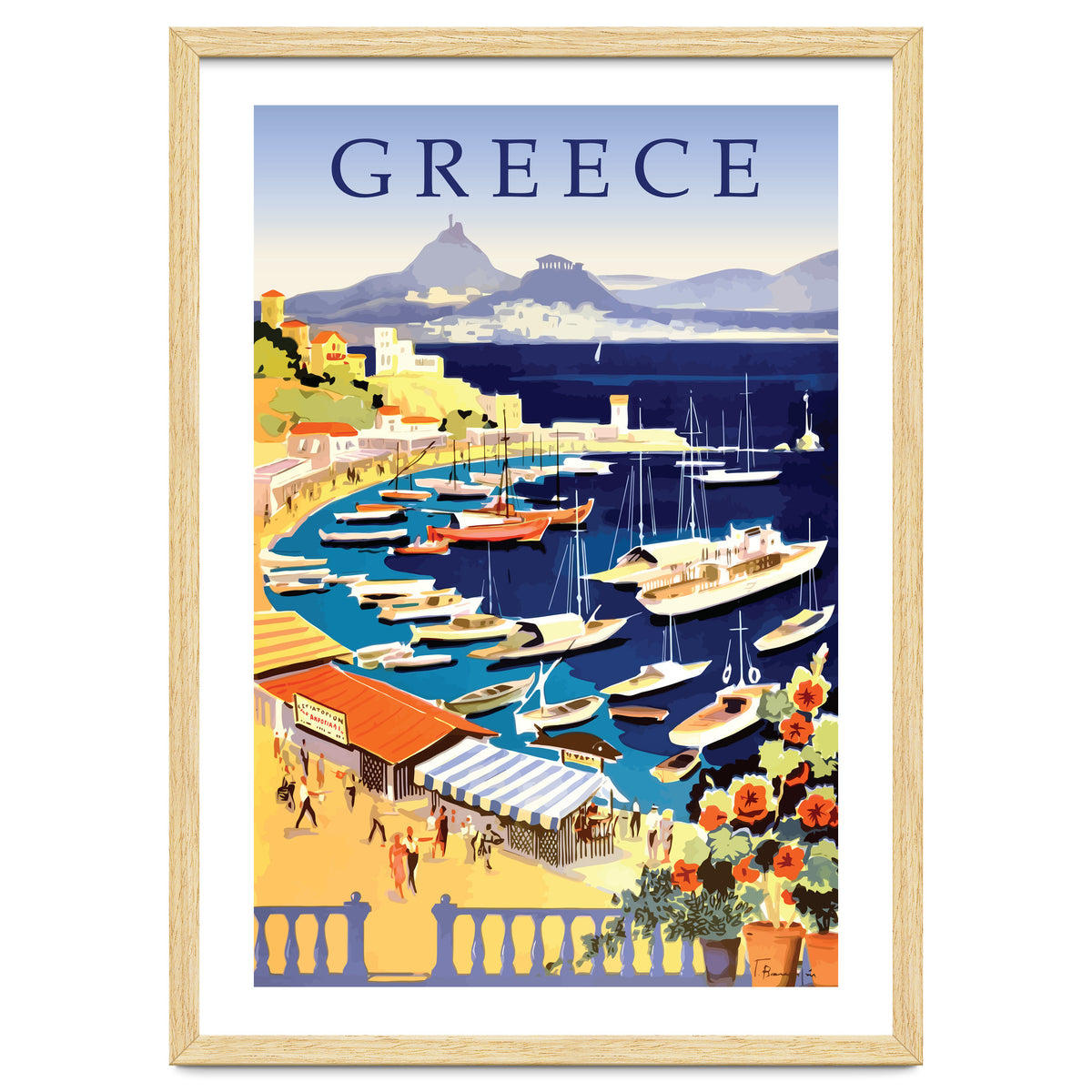 Greece, Fishing Boats on a Harbor