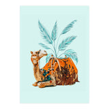 Camel Ride, Modern Bohemian Eclectic Animals, India Culture Travel Palm Desert Painting (Print Only) thumbnail