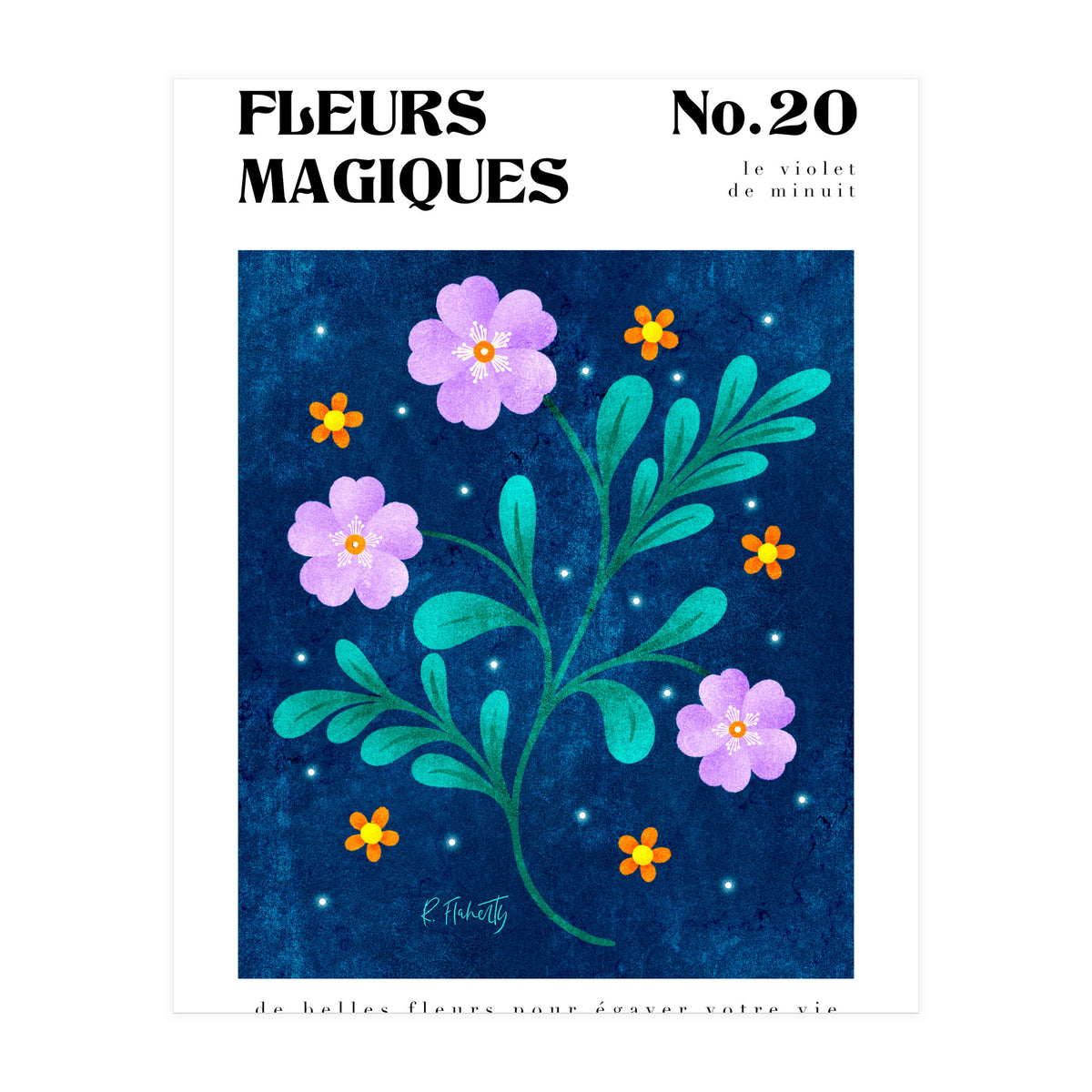 Magical Flowers No.20 Midnight Purple (Print Only)