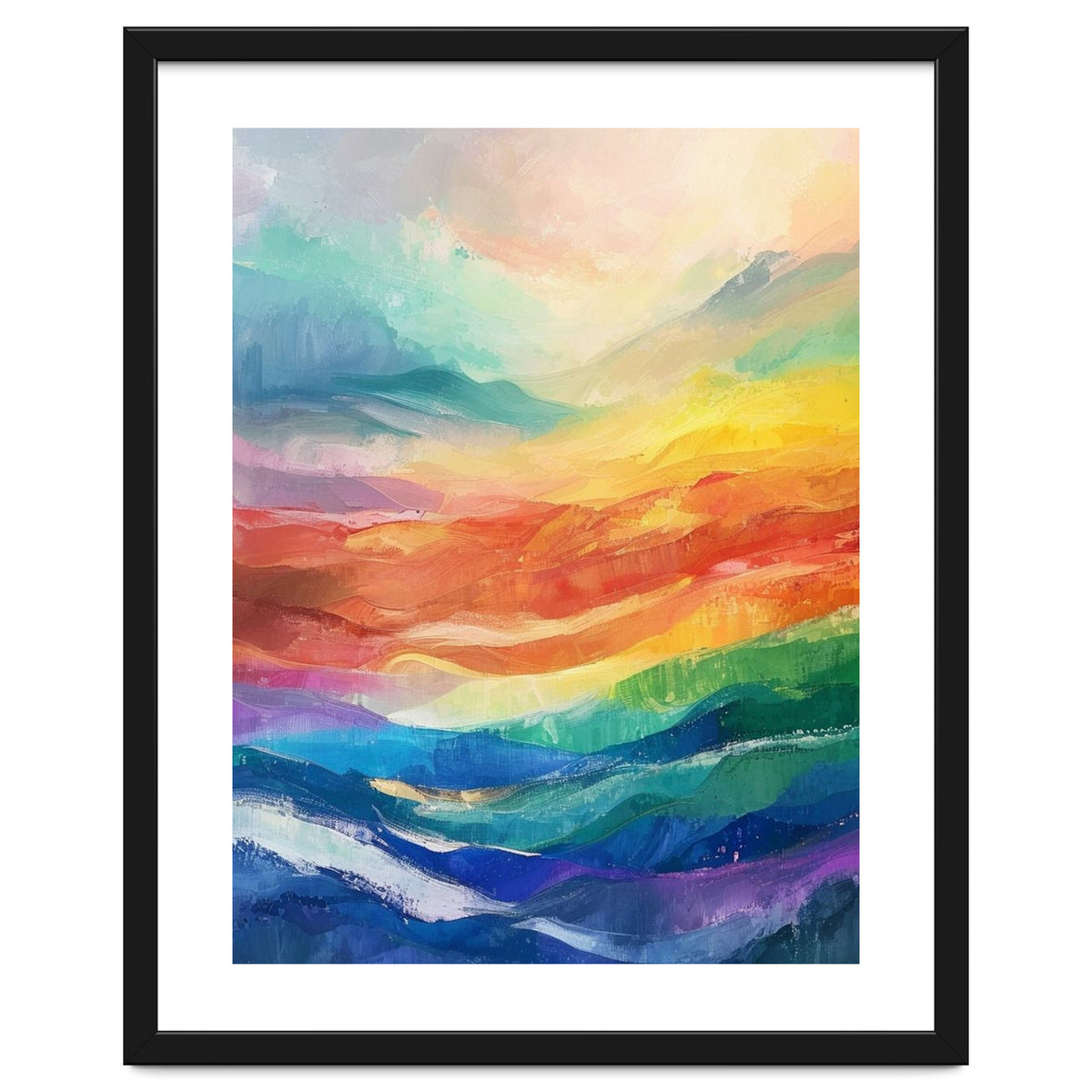 Vibrant Impasto Abstract Landscape Painting