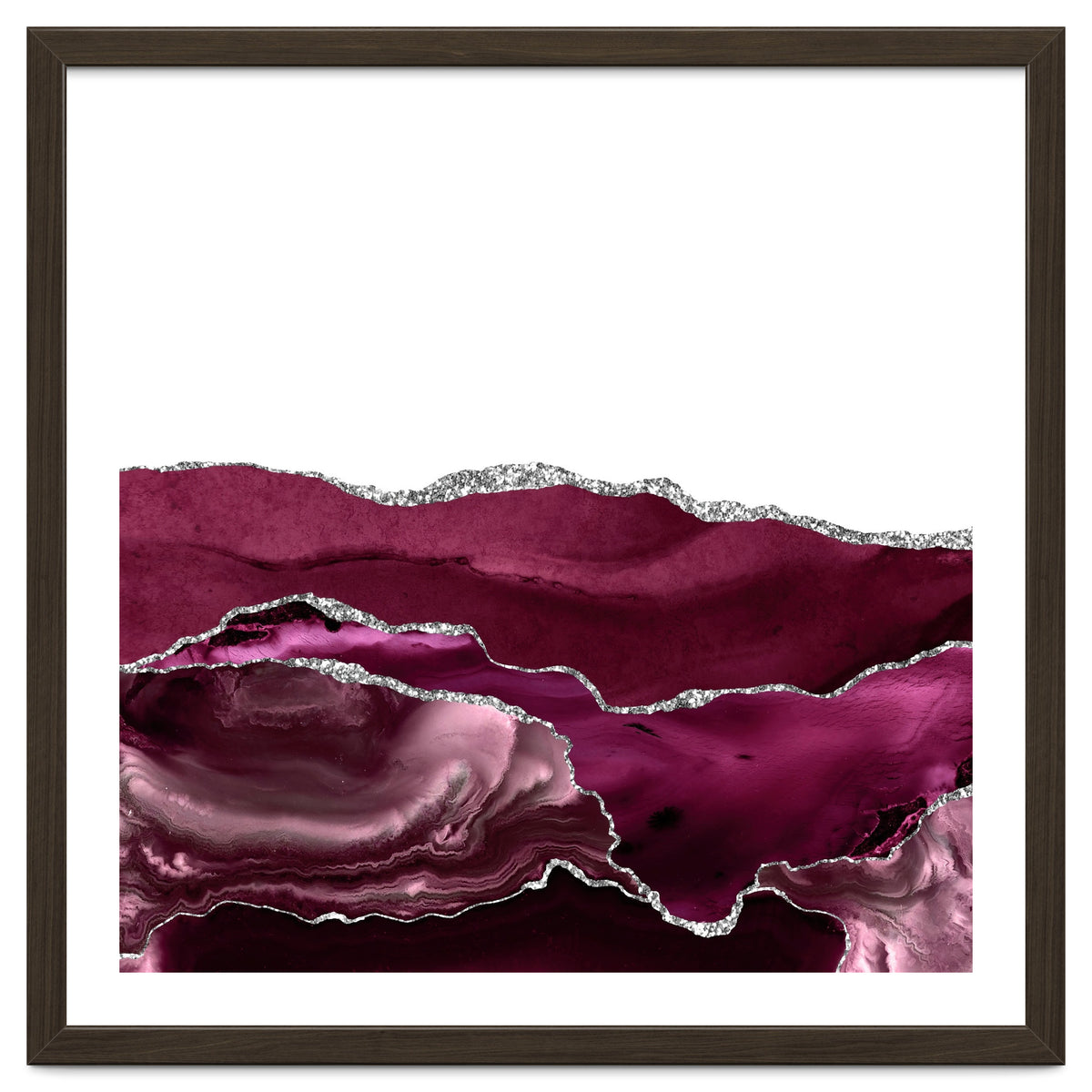 Burgundy & Silver Agate Texture 11
