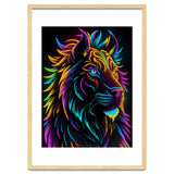 Lion Colored Neon Art thumbnail