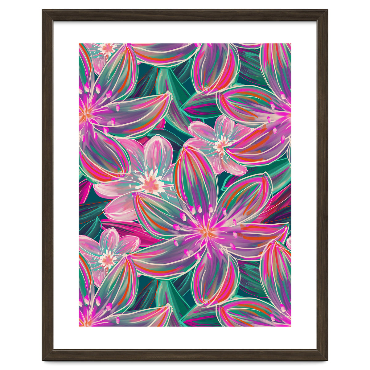 Fluo Bloom Purple & Emerald