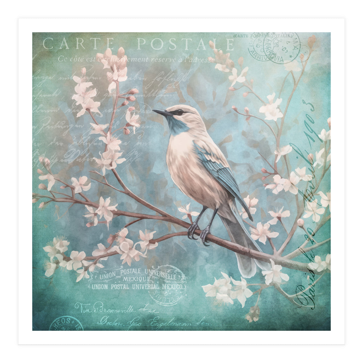 Bird Vintage Nostalgia  (Print Only)