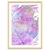 Pink Banana Leaves | Tropical Botanical Jungle | Ultraviolet Purple Nature Plants | Eclectic Forest thumbnail