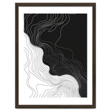 Abstract Black And White Wavy Lines Flowing thumbnail