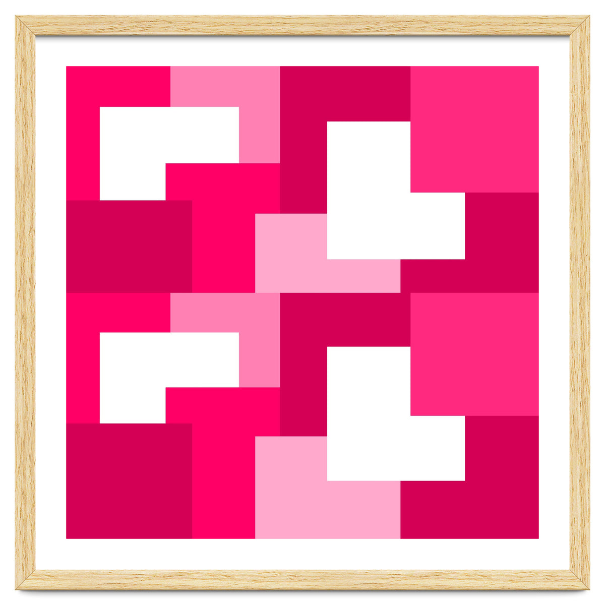 Pink Abstract Square Tiles