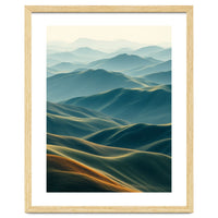 Minimalist Misty Mountain Landscape Wall Art