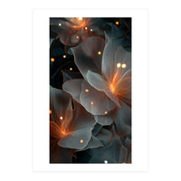 Ethereal Glowing Flora: Abstract Translucent Petals (Print Only)