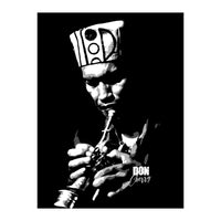 Don Cherry Trumpeter Jazz Music Legend in Grayscale (Print Only)
