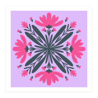 Magenta mandala flowers (Print Only)