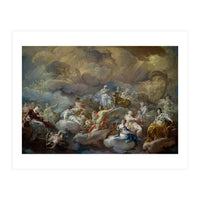 Corrado Giaquinto / 'Saints in Glory', 1755-1756, Italian School, Oil on canvas, 97 cm x 137 cm, ... (Print Only)