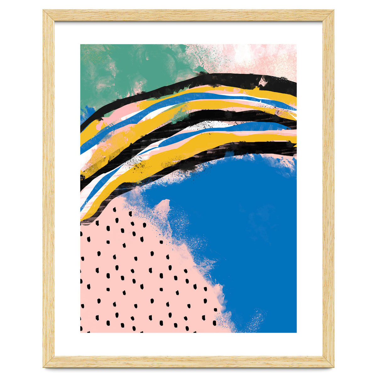 Abstract Pink Blue Dreamy Painting