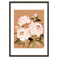 Blush Peony Painting, Floral Wall Art, Neutral Flower Print, Peony Art