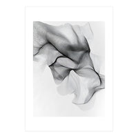 Abstract Black And White Flowing Lines Forming Organic Shapes And Forms (Print Only)