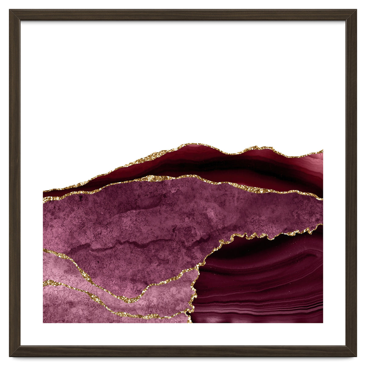 Burgundy & Gold Agate Texture 28