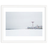 Amusement park in the winter seascape thumbnail