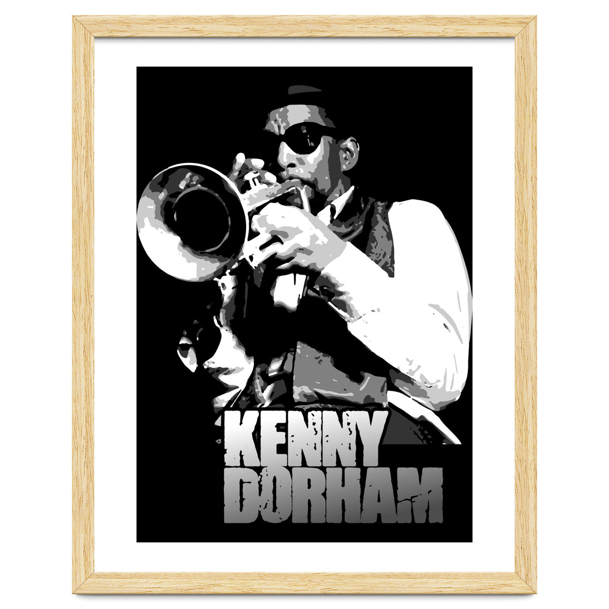 Kenny Dorham Jazz Trumpeter in Grayscale